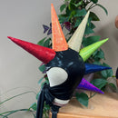 Rainbow Unicorn Horn Bonnet in Black Mystique - Coquetry Clothing