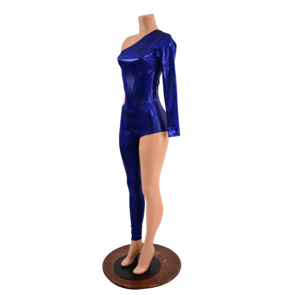 Ready to Ship Asymmetrical Catsuit with Cutout and Boy Cut Leg XXS - Coquetry Clothing