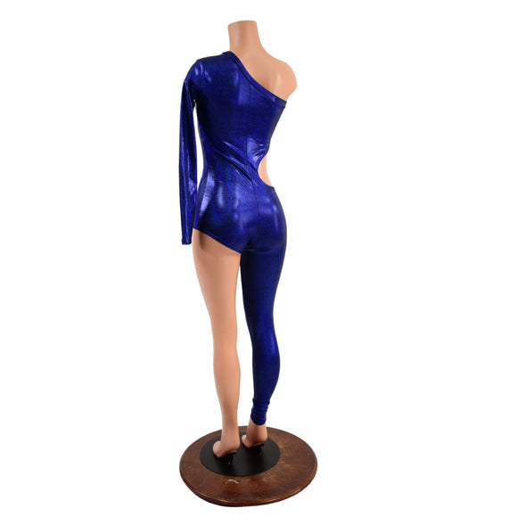 Ready to Ship Asymmetrical Catsuit with Cutout and Boy Cut Leg XXS - Coquetry Clothing