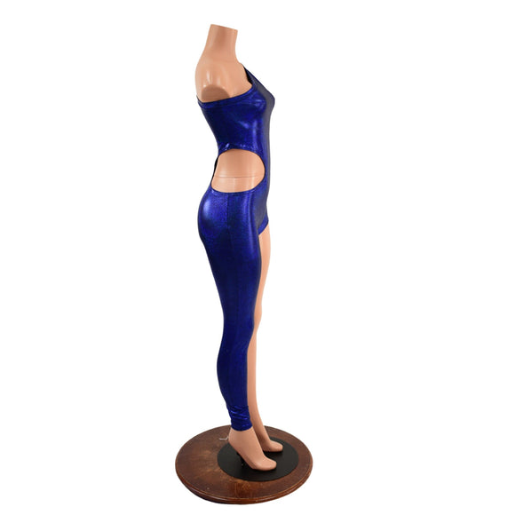 Ready to Ship Asymmetrical Catsuit with Cutout and Boy Cut Leg XXS - Coquetry Clothing