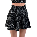 Ready To Ship Black Lightning 15" Circle Skirt (Skirt only) - Coquetry Clothing