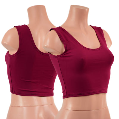 Ready To Ship Bordeaux Zen Crop Tank Top - Coquetry Clothing