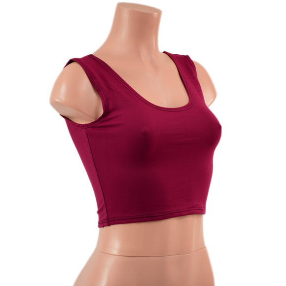 Ready To Ship Bordeaux Zen Crop Tank Top - Coquetry Clothing