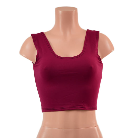 Ready To Ship Bordeaux Zen Crop Tank Top - Coquetry Clothing