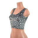 READY to SHIP Distortion Velvet Crop Tank - Coquetry Clothing