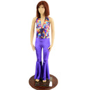 Ready to Ship Girls Monroe Style Bell Bottom, Tie Back Halter Catsuit - Coquetry Clothing