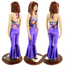 Ready to Ship Girls Monroe Style Bell Bottom, Tie Back Halter Catsuit - Coquetry Clothing