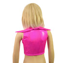 Ready to Ship Girls Neon Pink Sparkly Jewel Sleeveless Showtime Crop Top - Coquetry Clothing