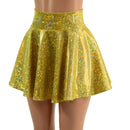 Ready To Ship Gold Kaleidoscope 15" Circle Cut Mini Skirt - Coquetry Clothing