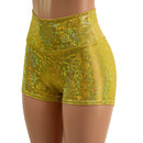 Ready To Ship Gold Kaleidoscope High Waist Shorts - Coquetry Clothing