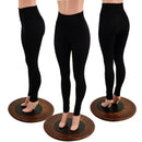 Ready To Ship Smooth Black Spandex High Waist Leggings - Coquetry Clothing