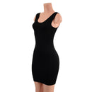 Ready To Ship Smooth Black Spandex Tank Dress - Coquetry Clothing