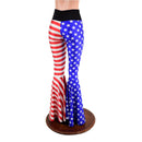 Ready to Ship Stars and Stripes High Waist Bell Bottom Flares Large - Coquetry Clothing