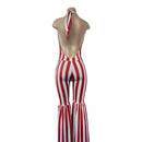 Red and White Striped Stilting Costume - Coquetry Clothing