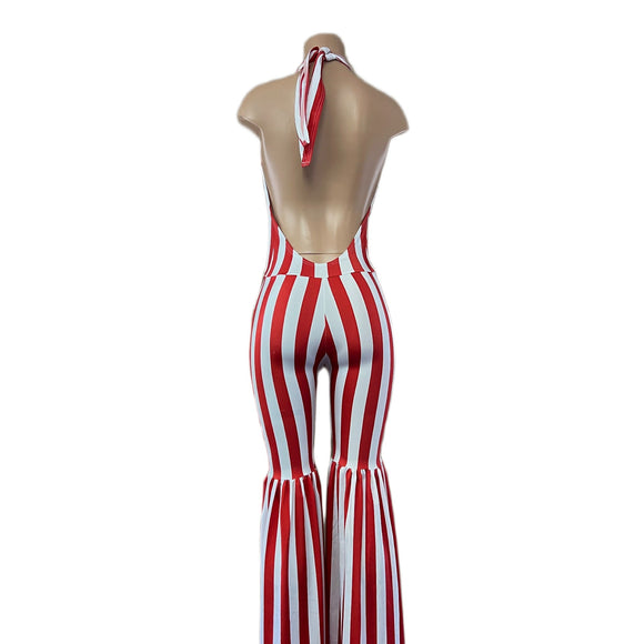 Red and White Striped Stilting Costume - Coquetry Clothing