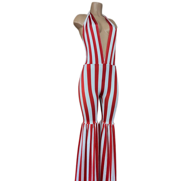 Red and White Striped Stilting Costume - Coquetry Clothing