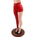 Red Sparkly Jewel Asymmetrical One Leg Leggings - Coquetry Clothing
