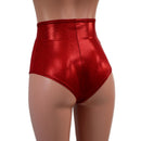 Red Sparkly Jewel High Waist Siren Shorts - Coquetry Clothing