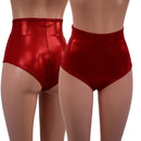 Red Sparkly Jewel High Waist Siren Shorts - Coquetry Clothing