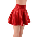 Red Sparkly Jewel Mini Rave Skirt - Coquetry Clothing