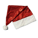 Red Sparkly Jewel Santa Hat with White Minky Trim - Coquetry Clothing