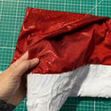 Red Sparkly Jewel Santa Hat with White Minky Trim - 4