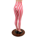 Red & White Striped Leggings - Coquetry Clothing