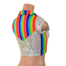 Retro Rainbow Rodeo Crop Top with Cap Sleeves - Coquetry Clothing
