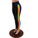 Retro Rainbow Side Panel High Waist Leggings - Coquetry Clothing