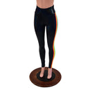 Retro Rainbow Side Panel High Waist Leggings - Coquetry Clothing