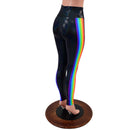 Retro Rainbow Side Panel High Waist Leggings - Coquetry Clothing