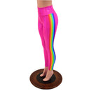 Retro Rainbow Side Panel High Waist Leggings - Coquetry Clothing
