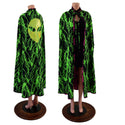 Reversible Neon Alien Head Cape - 7