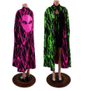 Reversible Neon Alien Head Cape - Coquetry Clothing