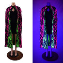 Reversible Neon Alien Head Cape - Coquetry Clothing