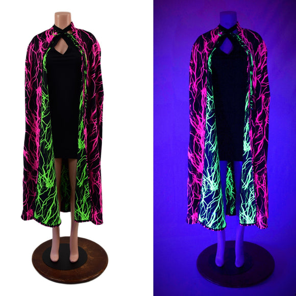 Reversible Neon Alien Head Cape - Coquetry Clothing