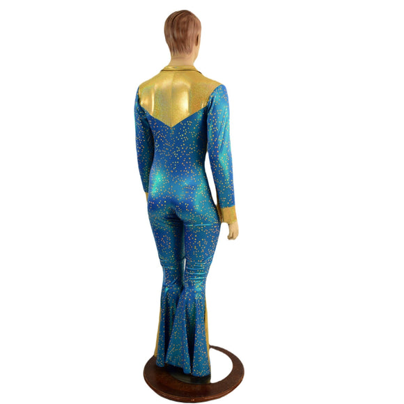 Rodeo Catsuit with Side Panels, Fringe, Snap Cuffs and Yoke Collar - Coquetry Clothing