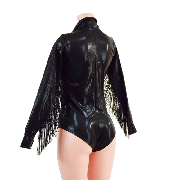 Rodeo Collar Romper and Bootcut Chaps Set with Fringe - Coquetry Clothing