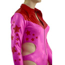 Rodeo Romper with Fringe, Vinyl Stars, and Hipnotic Cutouts - Coquetry Clothing