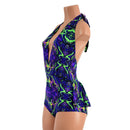 Ruffle Rump Josie Romper in Neon Melt - Coquetry Clothing
