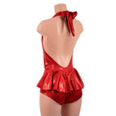 Ruffle Rump Josie Romper in Red Sparkly Jewel - Coquetry Clothing