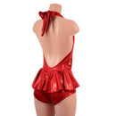 Ruffle Rump Josie Romper in Red Sparkly Jewel - Coquetry Clothing