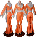 Rodeo Catsuit with Side Panels, Waistband, Fringe, Snap Cuffs and Yoke Collar - 1