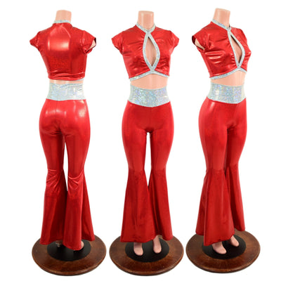 Sally O'malley Keyhole Top and Solar Flares Set - Coquetry Clothing