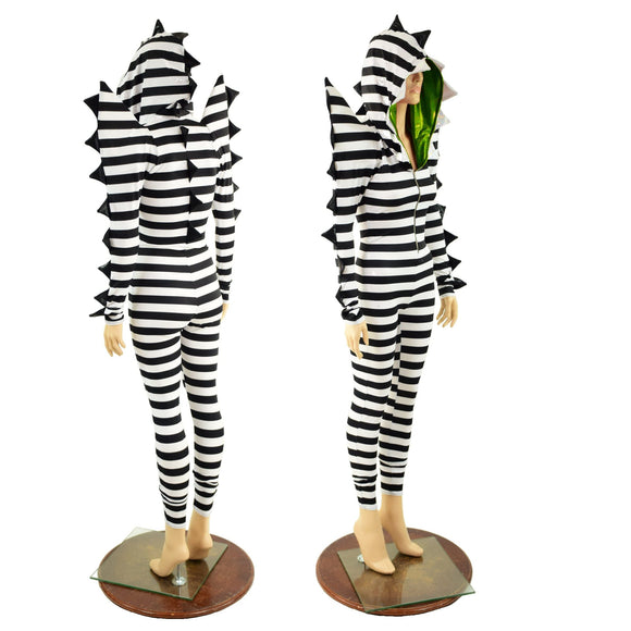 Sand Worm Catsuit with Zipper Front, Spikes and Teeth - Coquetry Clothing