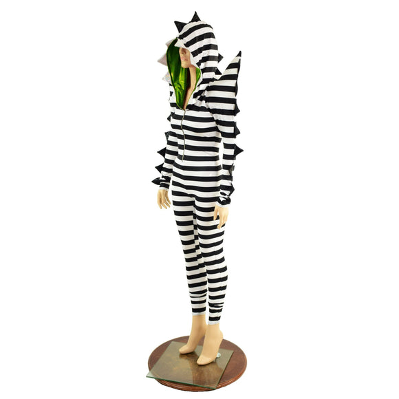 Sand Worm Catsuit with Zipper Front, Spikes and Teeth - Coquetry Clothing