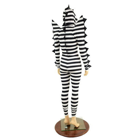 Sand Worm Catsuit with Zipper Front, Spikes and Teeth - Coquetry Clothing
