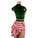 Santa's Little Helper Keyhole Romper with Tux Tails - Coquetry Clothing