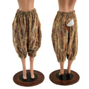 Satyr Minky Faux Fur Pants with Tail in Amber Fox - Coquetry Clothing