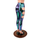 Scarab High Waist Leggings with O - Ring Cutouts - Coquetry Clothing